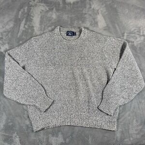 Vintage Boathouse Row Sweater Mens XL Gray 100% Cotton Crewneck Made In USA